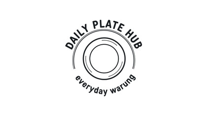 Fototapeta premium Daily Plate Hub Logo Design Element.