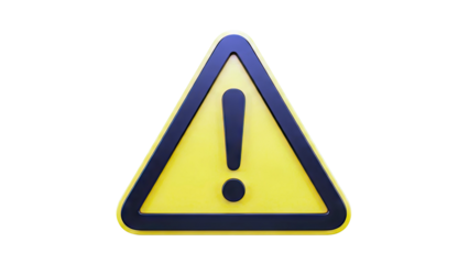 Yellow Exclamation Mark Warning Sign