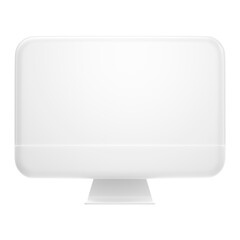 Fototapeta premium Computer screen png icon sticker, 3D rendering, transparent background