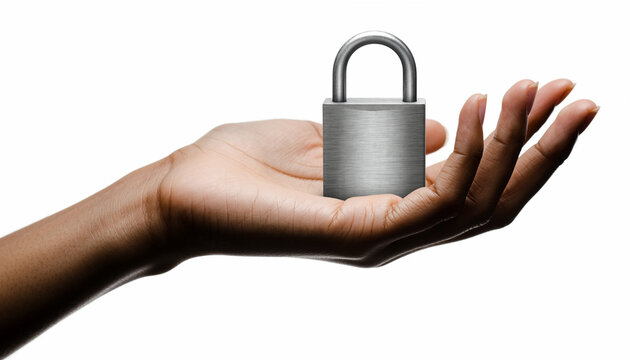 Secure protection in the palm of your hand with a padlock - Powered by Adobe