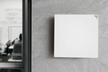 Corporate sign png mockup, transparent design