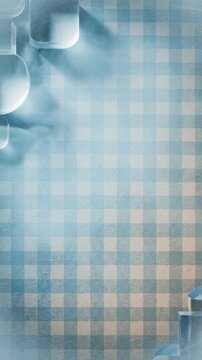 Abstract Background With Gingham Pattern and Smoke Effects, Still Life