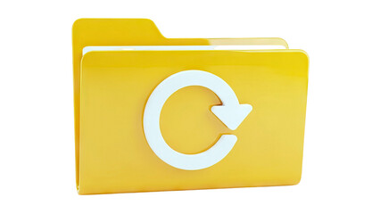 Yellow Folder with Reload Icon