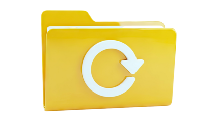 Yellow Folder with Reload Icon