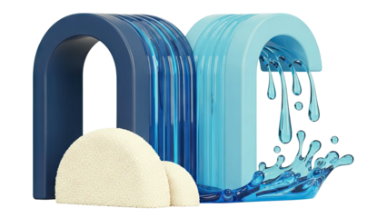 Abstract water flow and rock formation