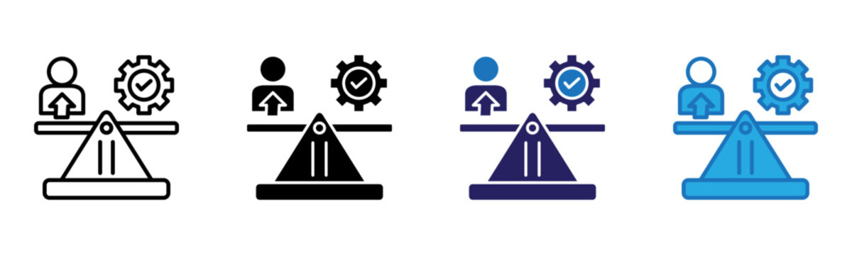 Stability Icon Multi Style Vector Illustration