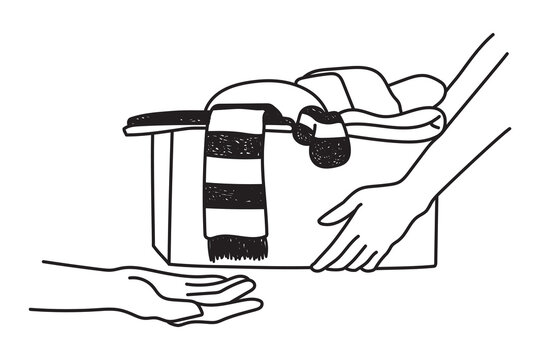 PNG clothes donation doodle illustration, transparent background