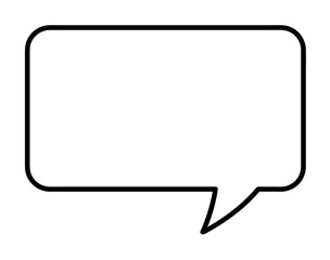 Naklejka premium Rectangle speech bubble png outline element, transparent background