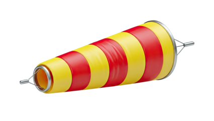 Red and Yellow Striped Windsock