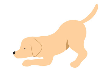 匂いを嗅ぐ　遊びに誘う　手書きイラスト