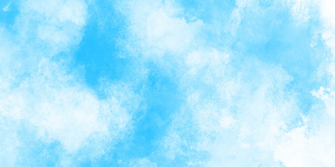 Obraz premium Abstract light blue watercolor cloudiness, mist, or smog background. light blue sky with white background and blurred pattern. Vivid textured aquarelle painted art design background. 