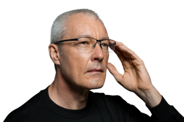 Man using smart glasses png