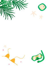 Fototapeta premium Png summer beach holiday element, transparent background