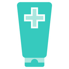 Obraz premium Green hand sanitizer bottle element transparent png