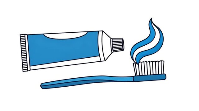 Toothpaste Squeezed Onto Toothbrush Motion Graphic
