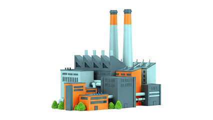 Obraz premium Modern Industrial Factory Complex