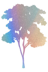 Obraz premium Png gradient tree design element