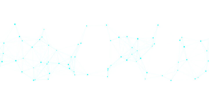 Technology abstract white digital background of connected dot with black line .many squares and rectangle shapes .Internet connection network high digital technology with connecting points and