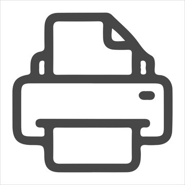 Document Print Vector Icon &ndash; Printer File, Print Document Symbol, Office Printing Illustration, EPS 10