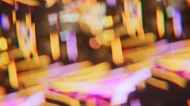 blurred lights trails in the casino city of macau