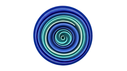 Blue and teal spiral layers