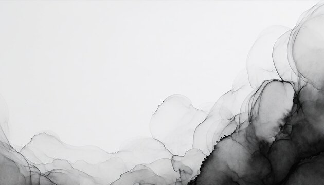 Abstract Japanese ink art, faint black ink bleed