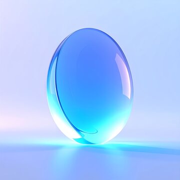 A Captivating Blue Sphere - A Study in Light and Form.