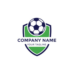 Obraz premium Soccer Ball Emblem Logo Design for Sports Company.