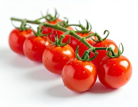 Fresh Cherry Tomatoes on the Vine - A Vibrant Culinary Delight.