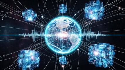 Global network infrastructure connecting data cubes with planet Earth in cyberspace