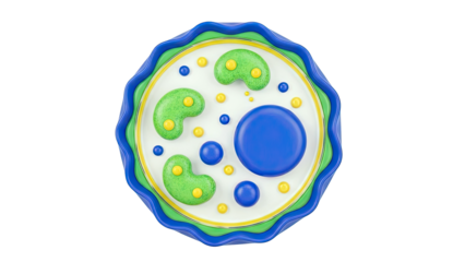 3D Rendering of a Stylized Cell or Organism
