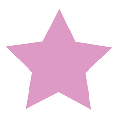 Solid pink star perfect for headers, social media, and cheerful bright pastel-themed decorative elements.