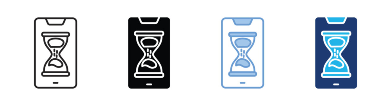 Smartphone icon set multiple style collection