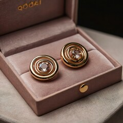 Minimal Earrings in Open Jewelry Box &ndash; Soft Ambient Lighting