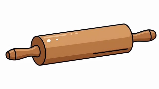 Wooden Rolling Pin Baking Tool Kitchenware Object
