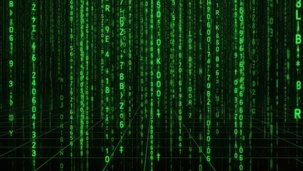 Digital Streams: Dynamic Array of Binary Code with a Cybernetic Aesthetic