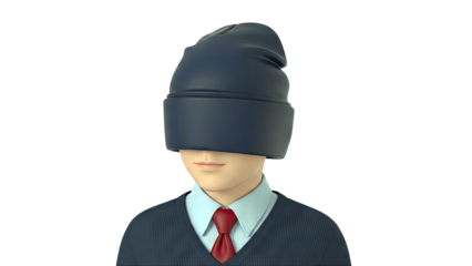 Man wearing a beanie and tie