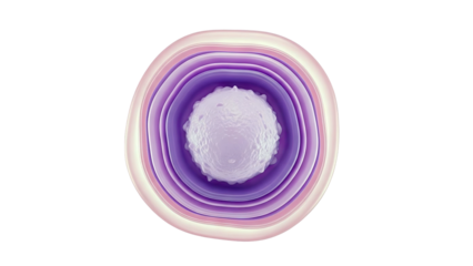 Abstract concentric layers with central sphere