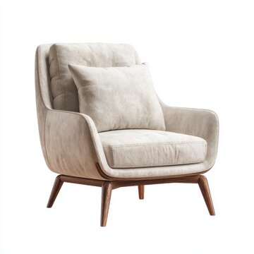Contemporary armchair isolated on a white background