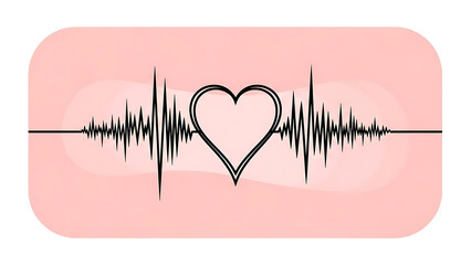Heart rate ecg love symbol