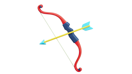 3D Render of a Cupid's Bow and Arrow