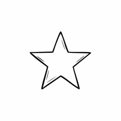Simple Star Icon Against White Background
