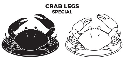 Crab legs design on transparent background silhouette © Shamsul