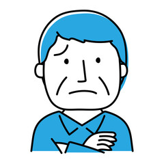 Obraz premium 困っている年配の男性