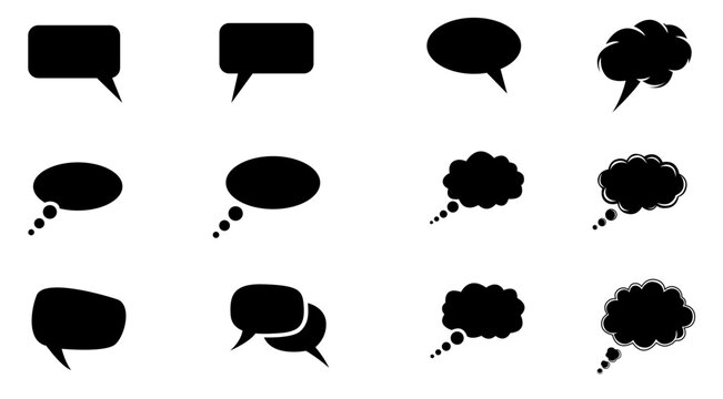 Vector set of bubble chat illustration