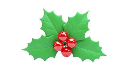 Christmas Holly with Red Berries