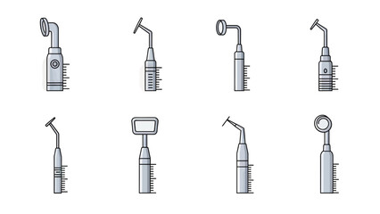 Obraz premium Set of Dental Instruments Icons