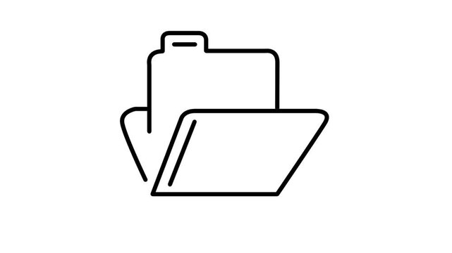 folder icon on white background. video