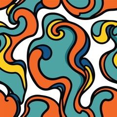 Fototapeta premium A colorful abstract design with swirling patterns