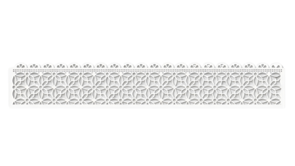 Seamless Gray Geometric Pattern Decorative Border Element isolated PNG with Transparent Background